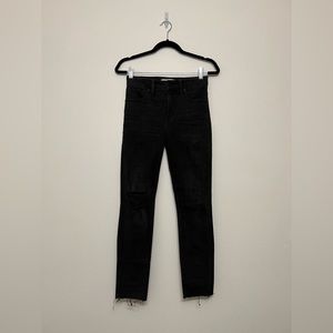 Madewell Petite Curvy High-Rise Skinny Jeans in Black Sea